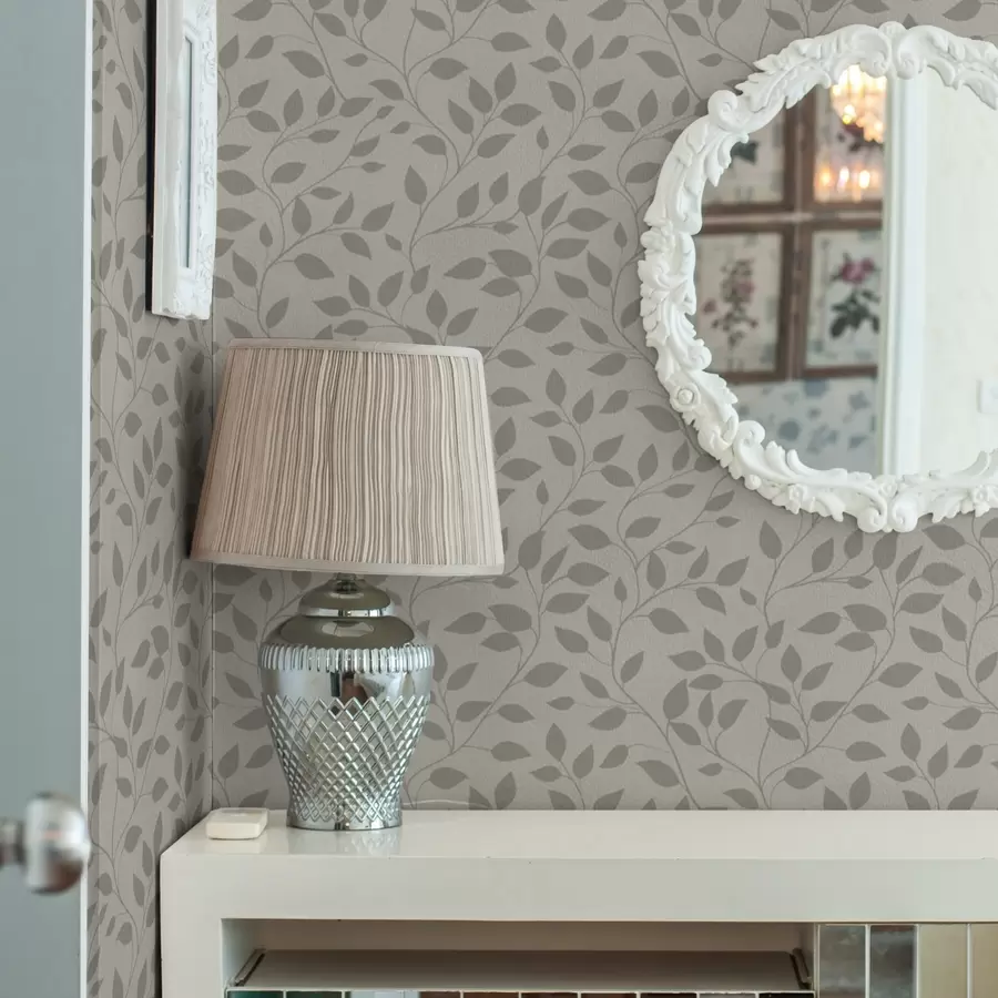 Wall Mural Photo Wallpaper Monochrome vines on a fine textured canvas a00386