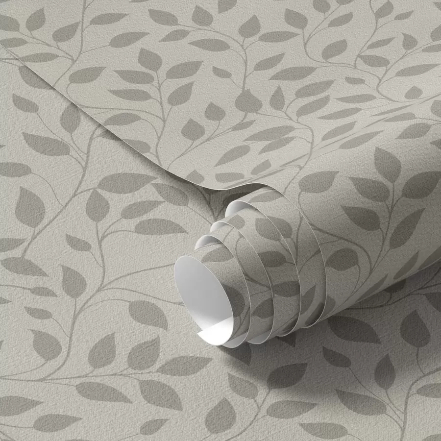 wall murals Monochrome vines on a fine textured canvas a00386