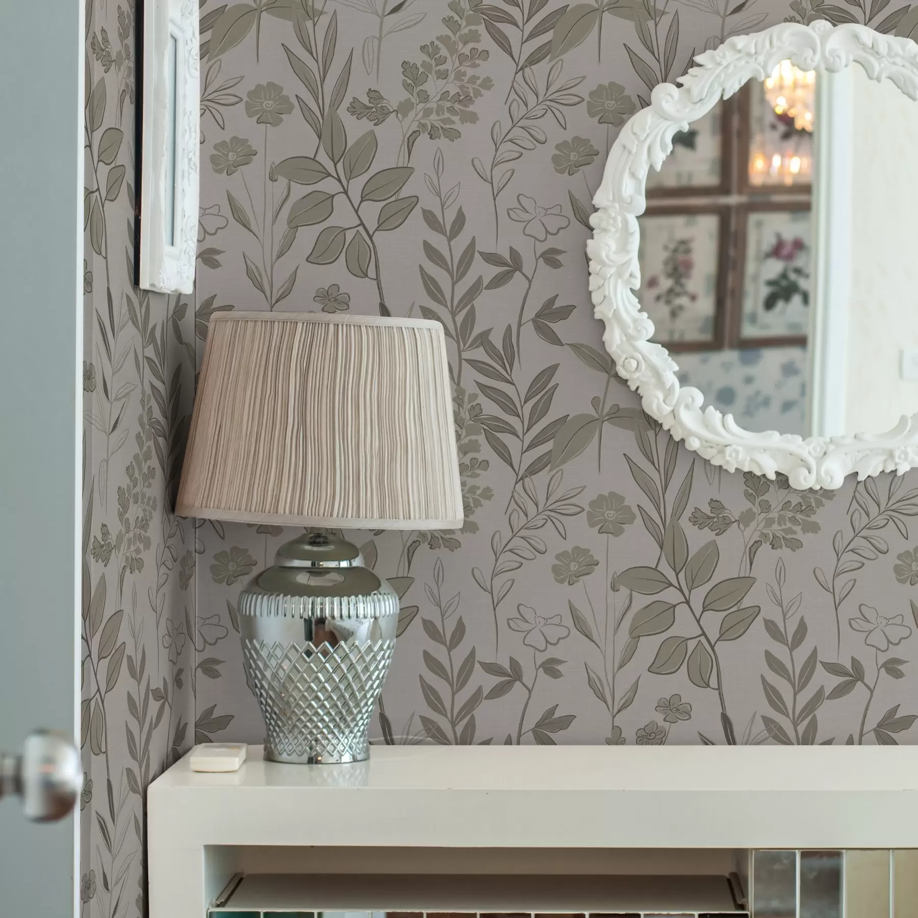 peintures murales Esquisse de fleurs sauvages dans des tons naturels a00432