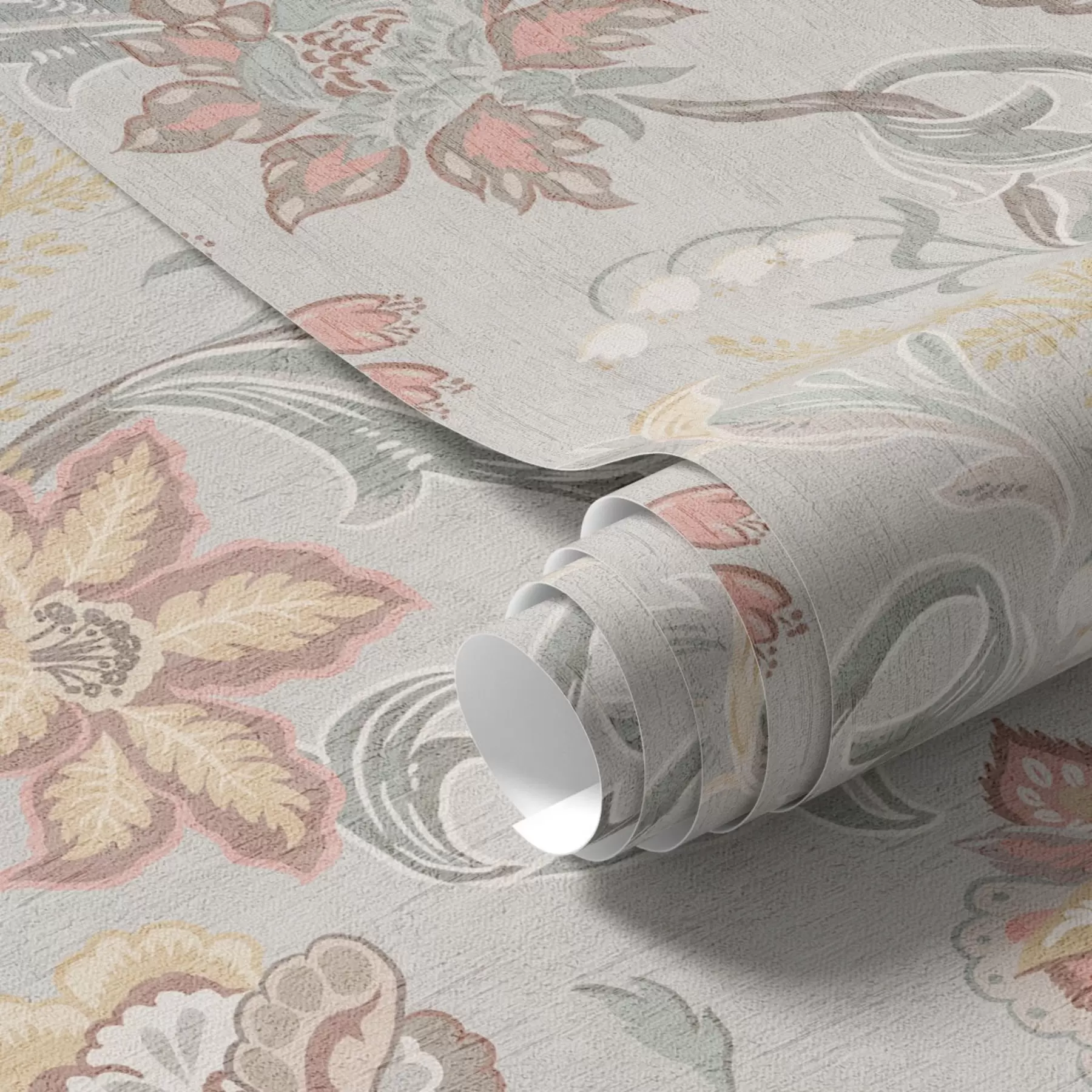 Wall Mural Photo Wallpaper Vintage pastel flowers on a gray background a00459