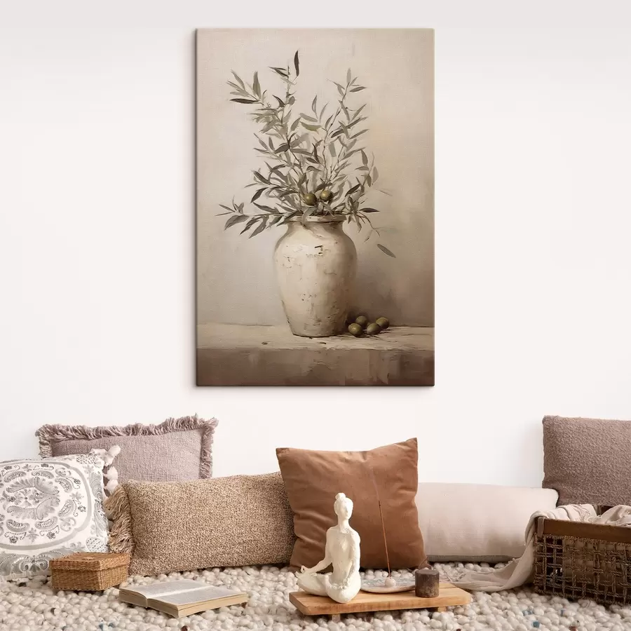 wall murals Leaf Motifs in a Vase s45382