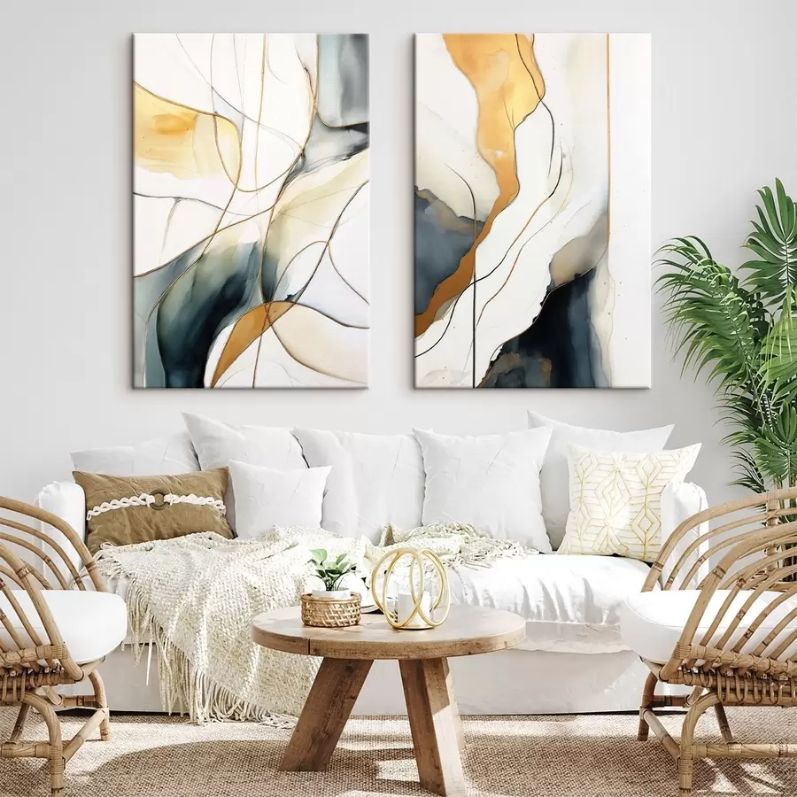 wall murals Abstraction with watercolor washes m00595