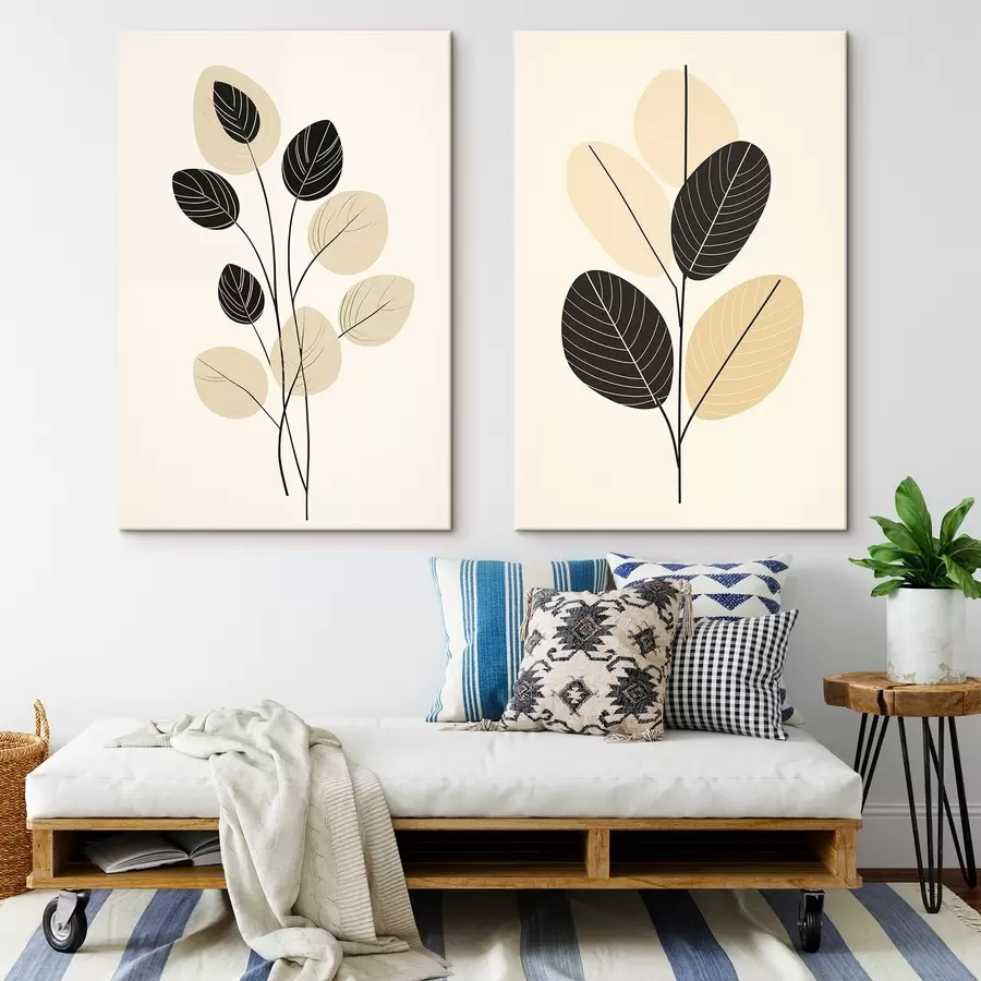 murales Líneas onduladas abstractas con textura volumétrica y curvas suaves m00599