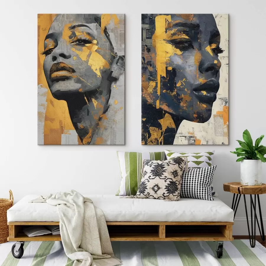 murales Rostro femenino abstracto m00603