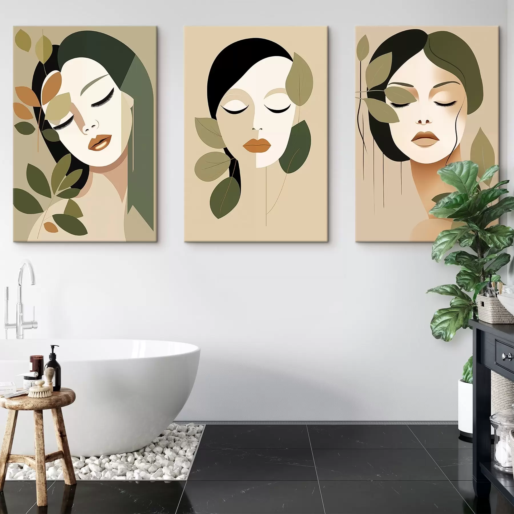 wall murals Girl’s faces m00605