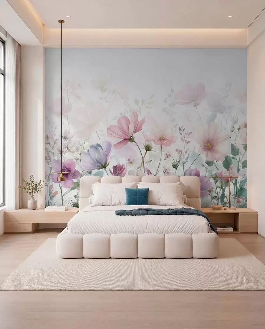 peintures murales des fleurs sauvages délicates w04171