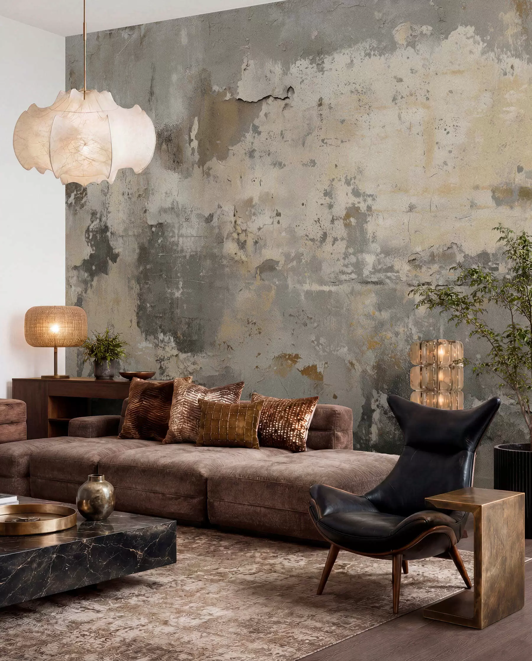 Wall Mural Photo Wallpaper imitation of a textured old wall w04311