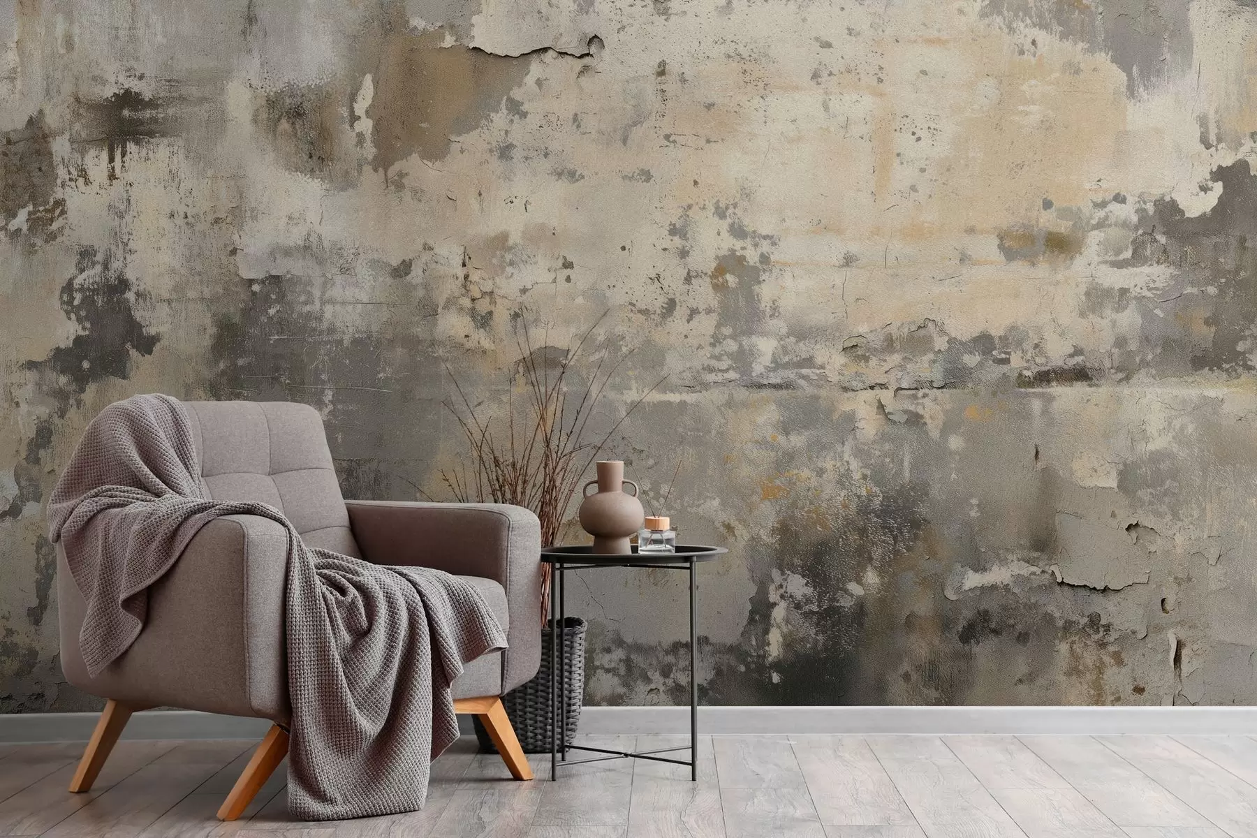 wall murals imitation of a textured old wall w04311