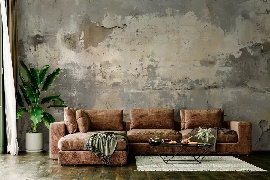 Wall Mural Photo Wallpaper imitation of a textured old wall w04311
