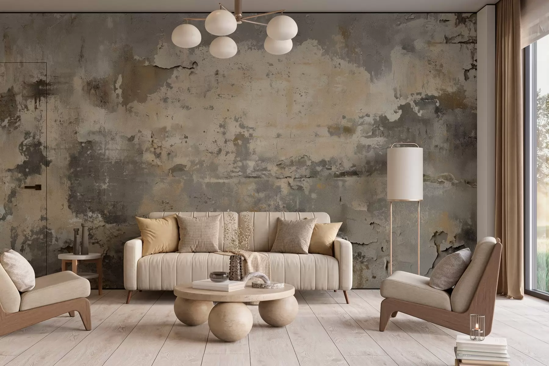 Wall Mural Photo Wallpaper imitation of a textured old wall w04311