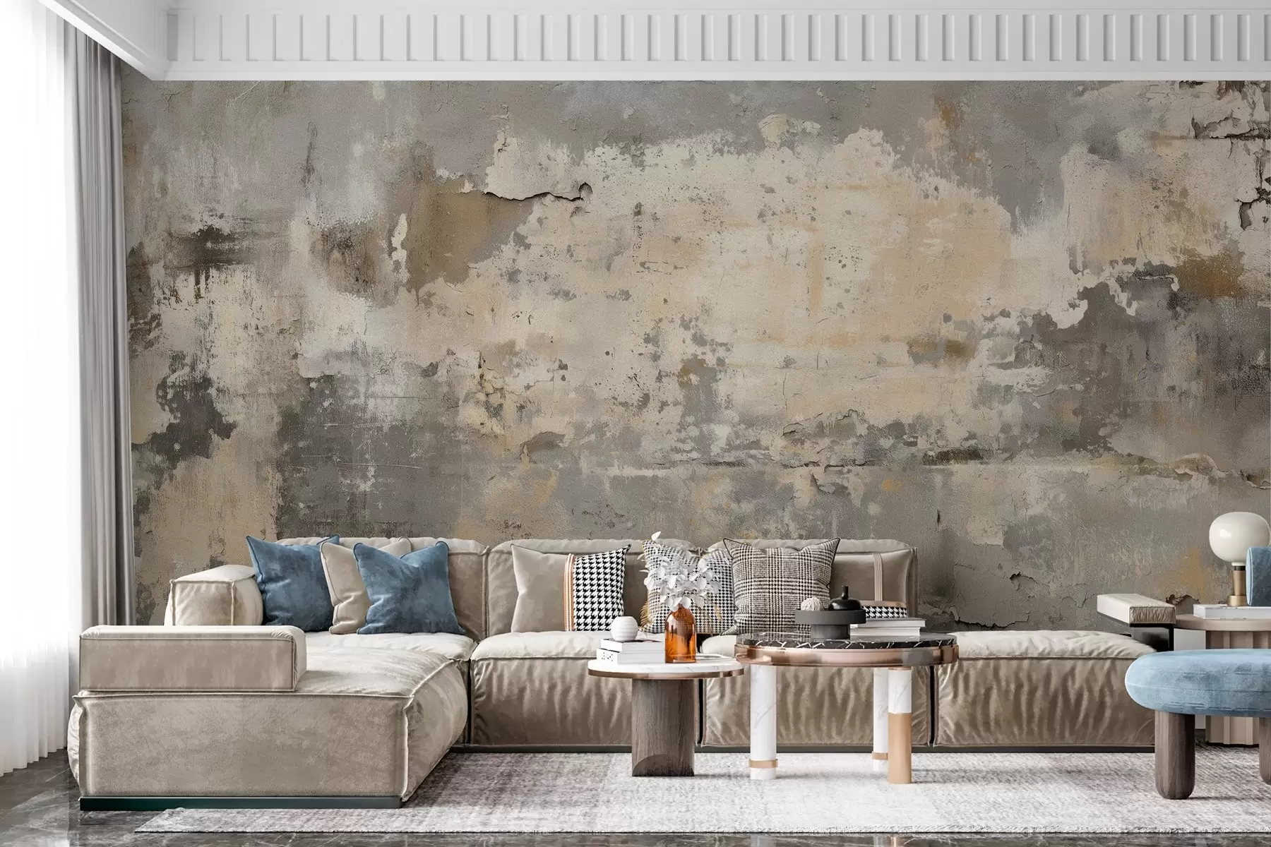 Wall Mural Photo Wallpaper imitation of a textured old wall w04311