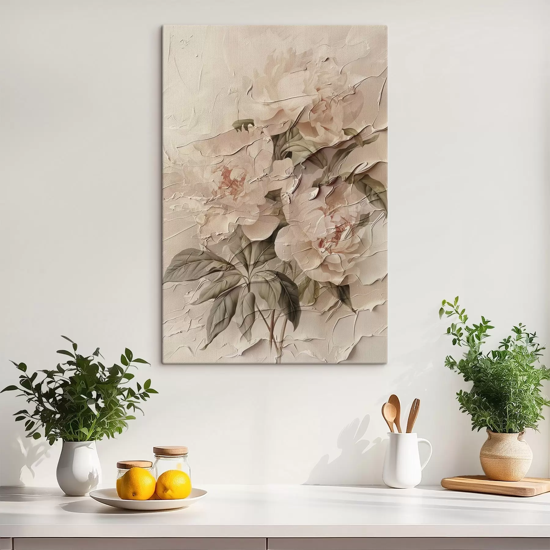 wall murals Lush bouquet of peonies in watercolor style on a light background s45336