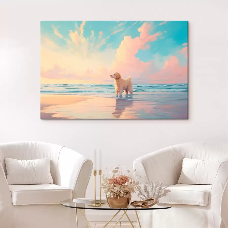 wall murals Retriever on the seashore s45425