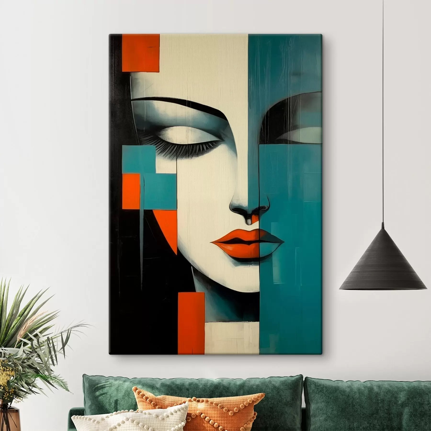 wall murals Abstract female portrait s45438