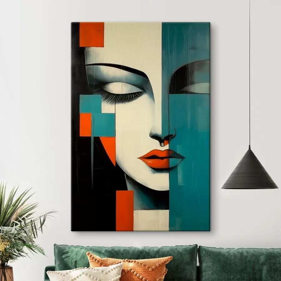 murales Retrato femenino abstracto s45438