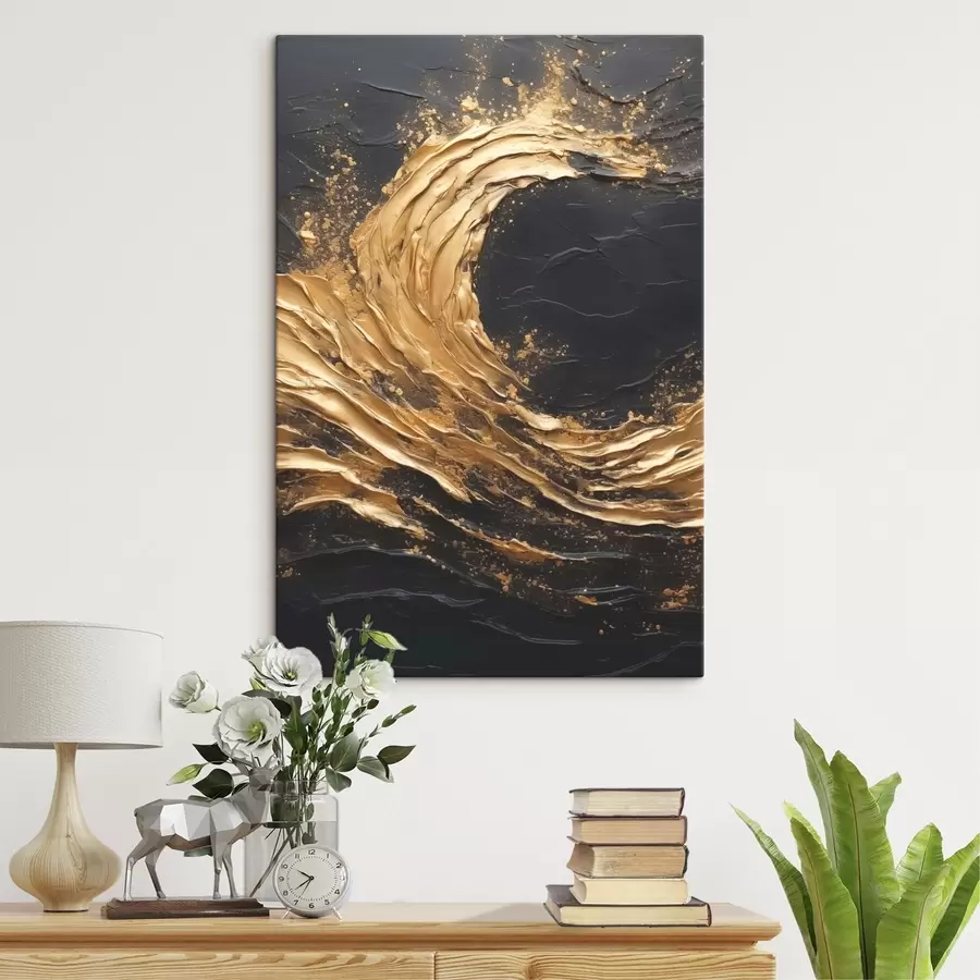 murales Onda abstracta en tonos anaranjados s45441