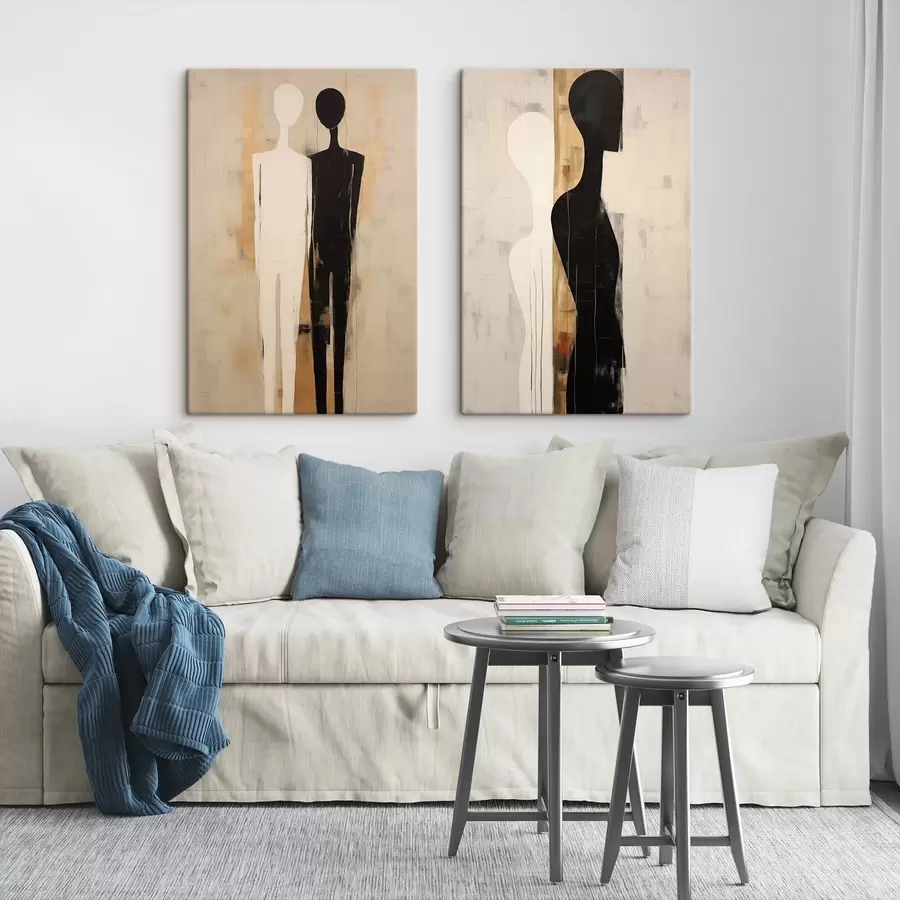 murales Siluetas de dos figuras m00620