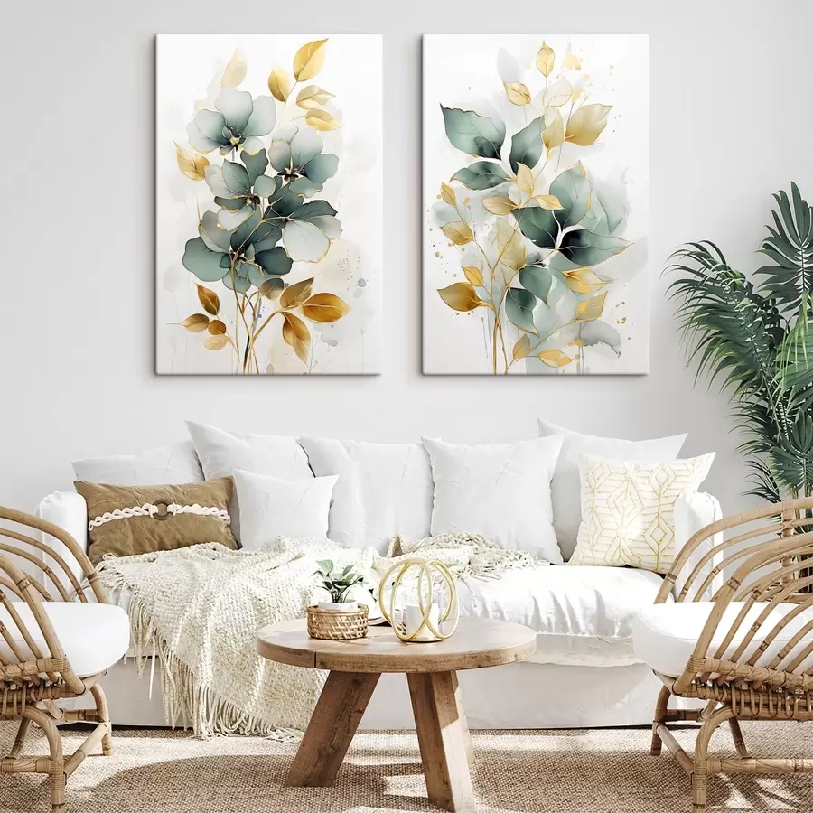 wall murals Abstract branches with leaves m00610