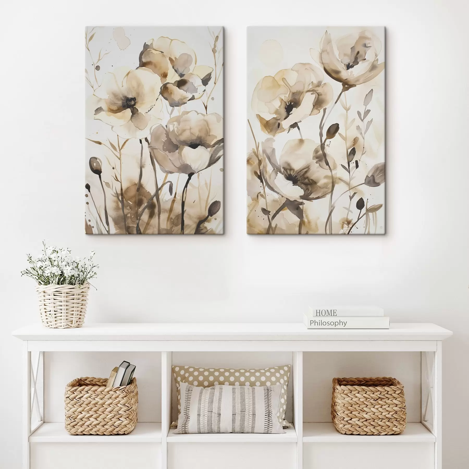 wall murals Flowers in watercolor style m00612