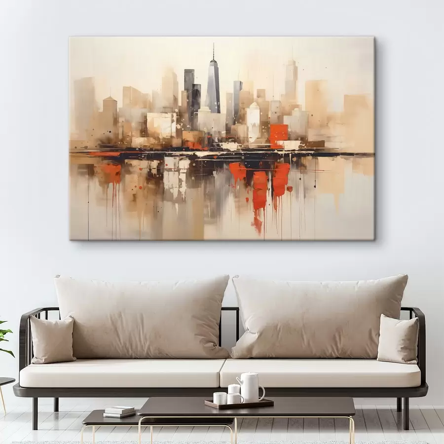 wall murals Abstract cityscape s45368