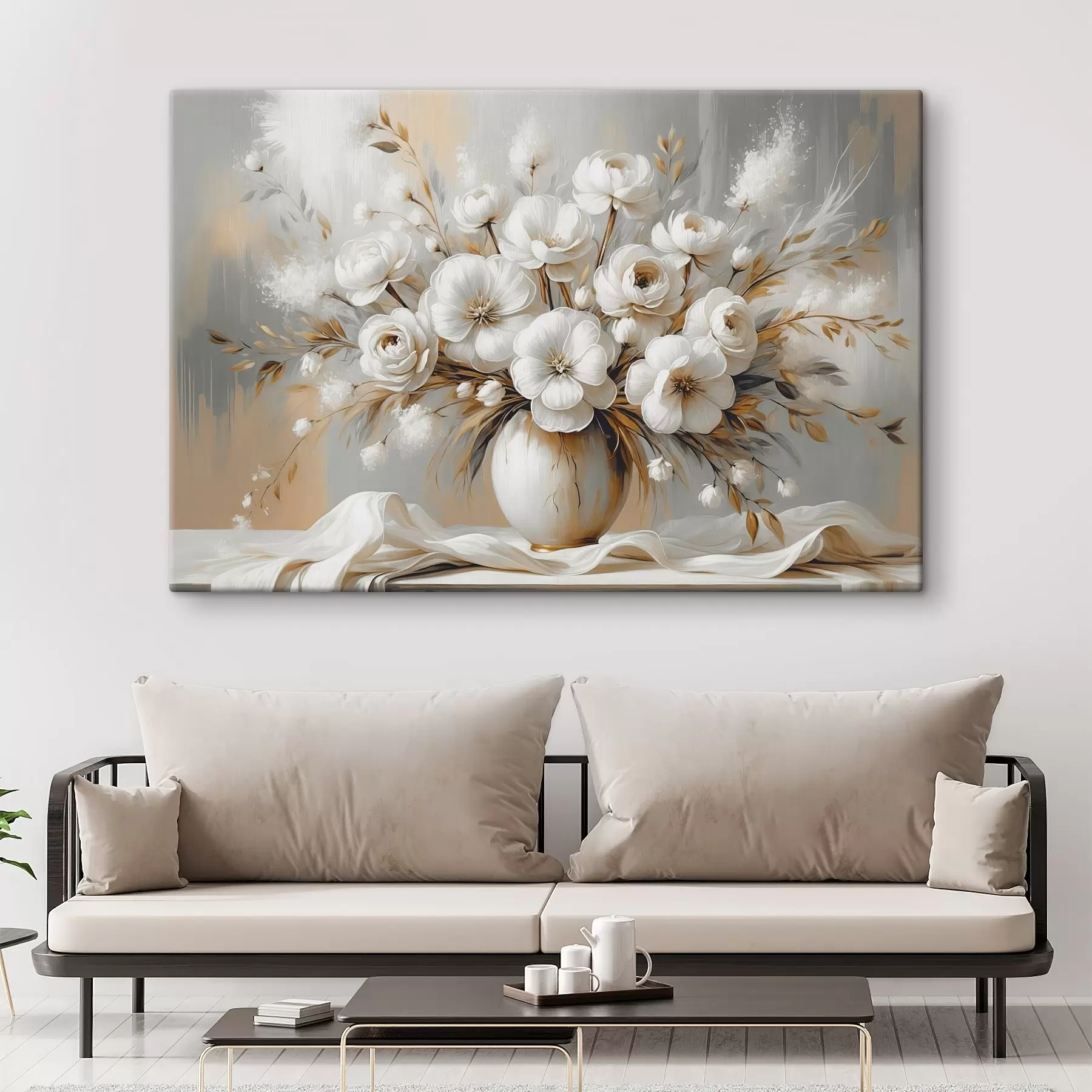 murales Un delicado ramo de flores en un jarrón s45375