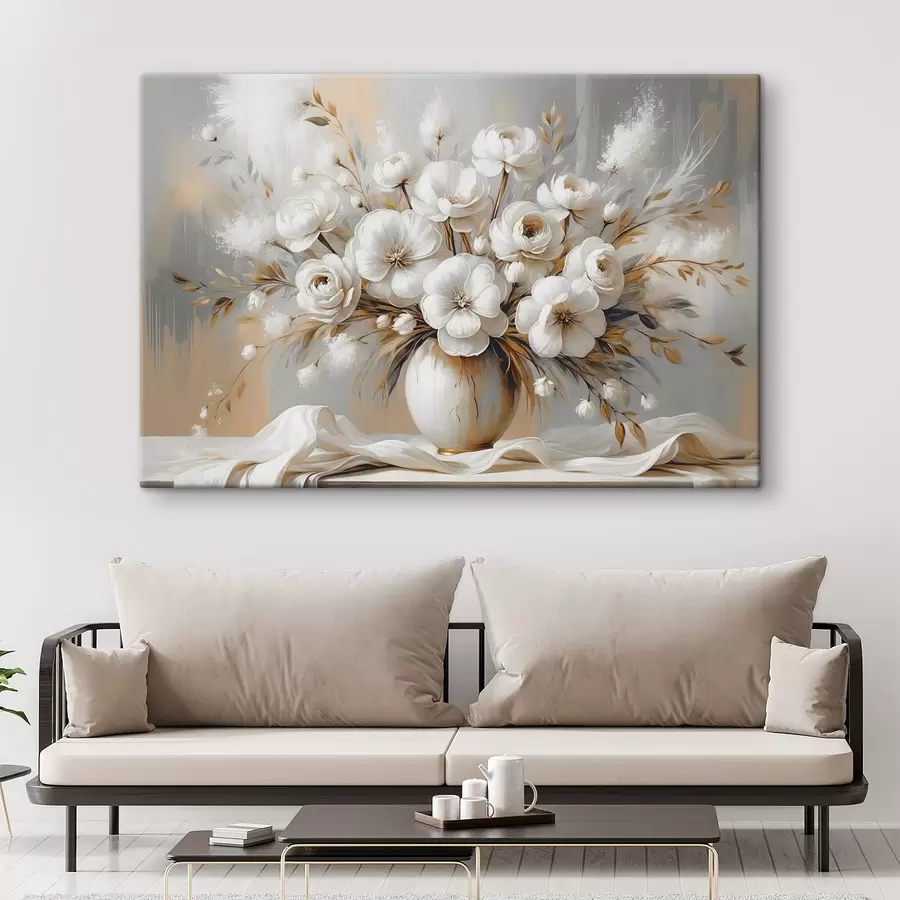 murales Un delicado ramo de flores en un jarrón s45375