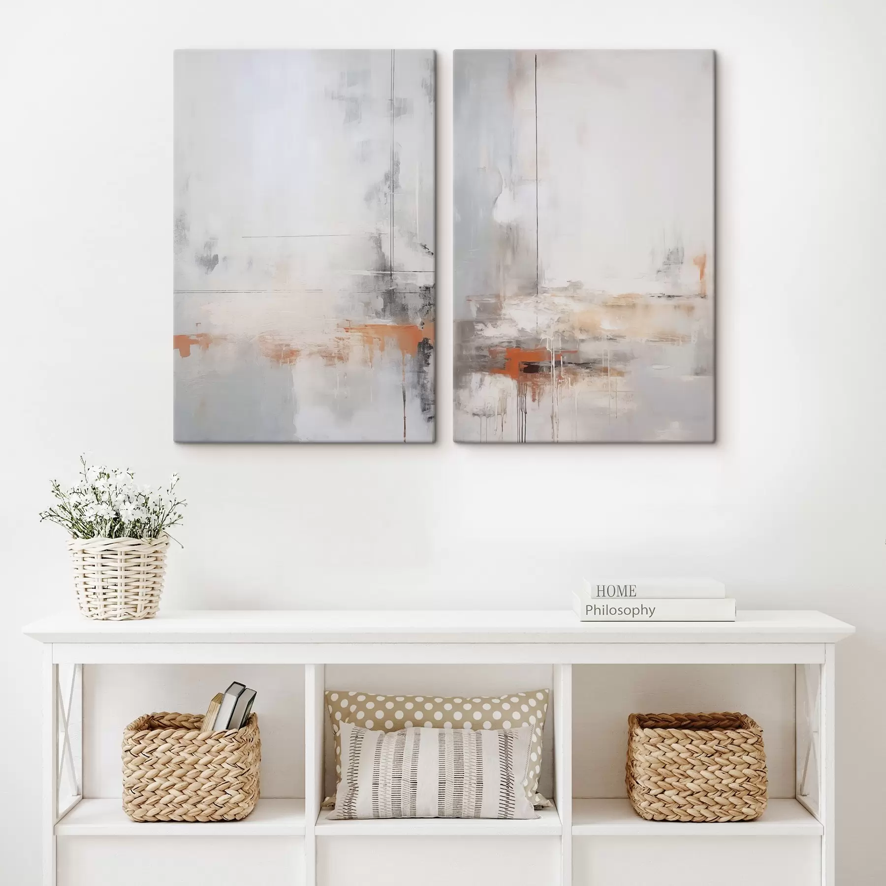 wall murals Modern abstraction with imitation of worn texture m00623