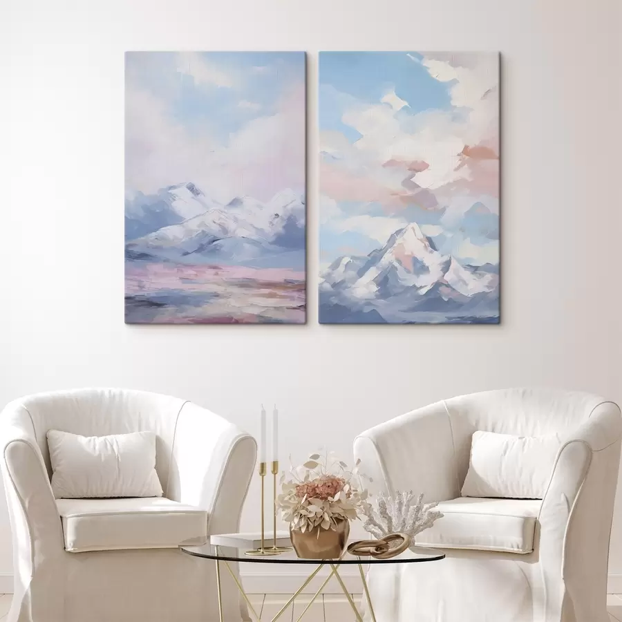 murales Pintura de imitación de montañas m00626