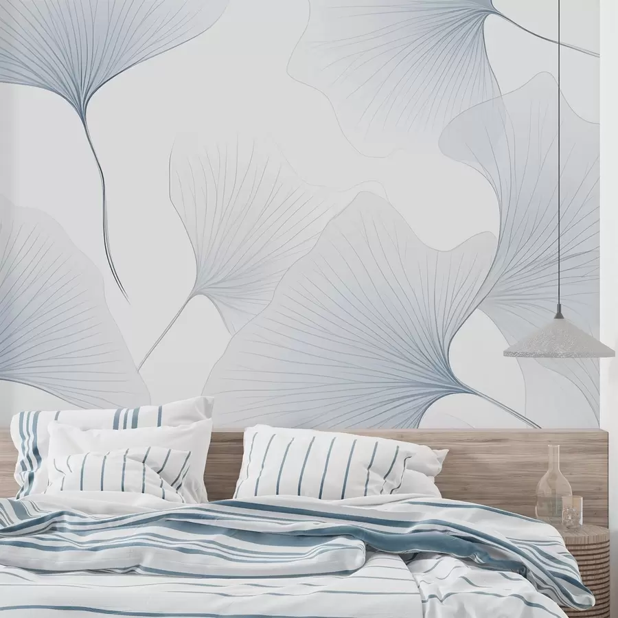 Wall Mural Photo Wallpaper Transparent ginkgo leaves w04433