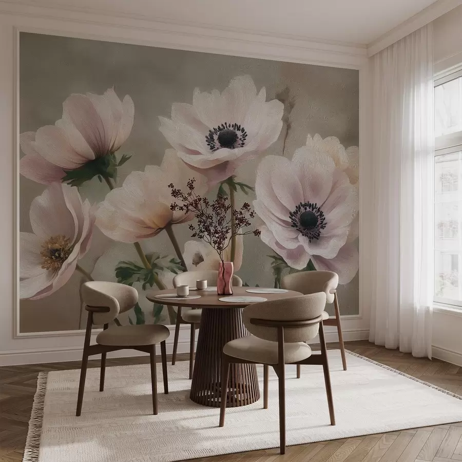 wall murals Flowers in pastel style w04427