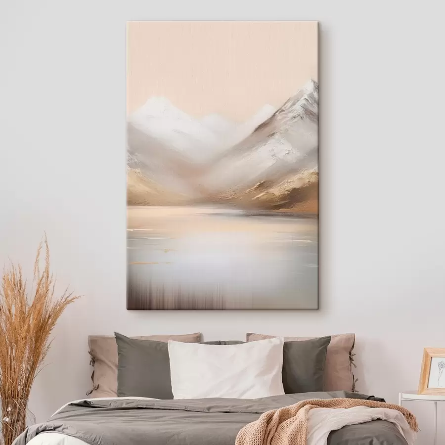 wall murals Mountain lake at dawn s45465