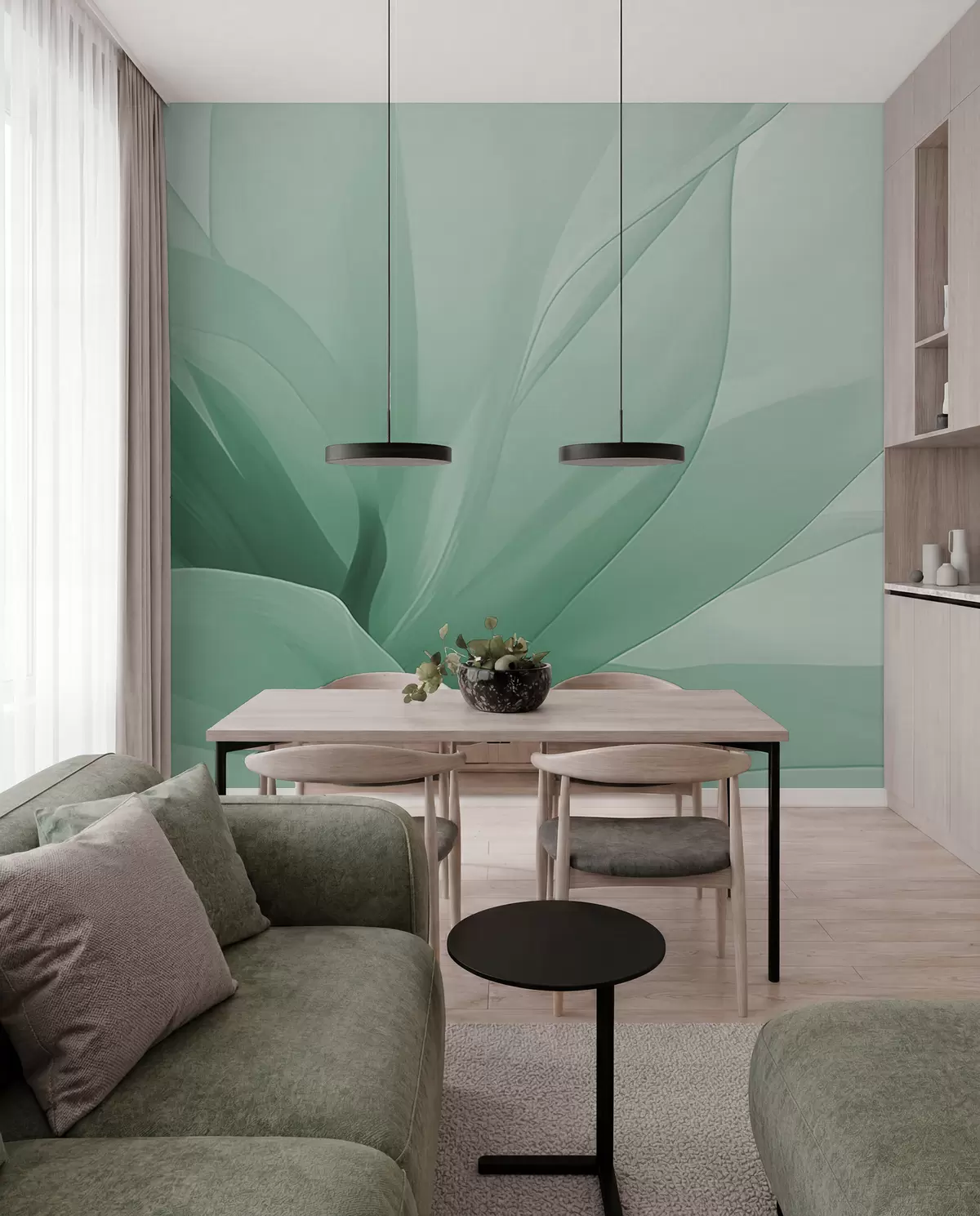 wall murals Abstract flower w04435v1