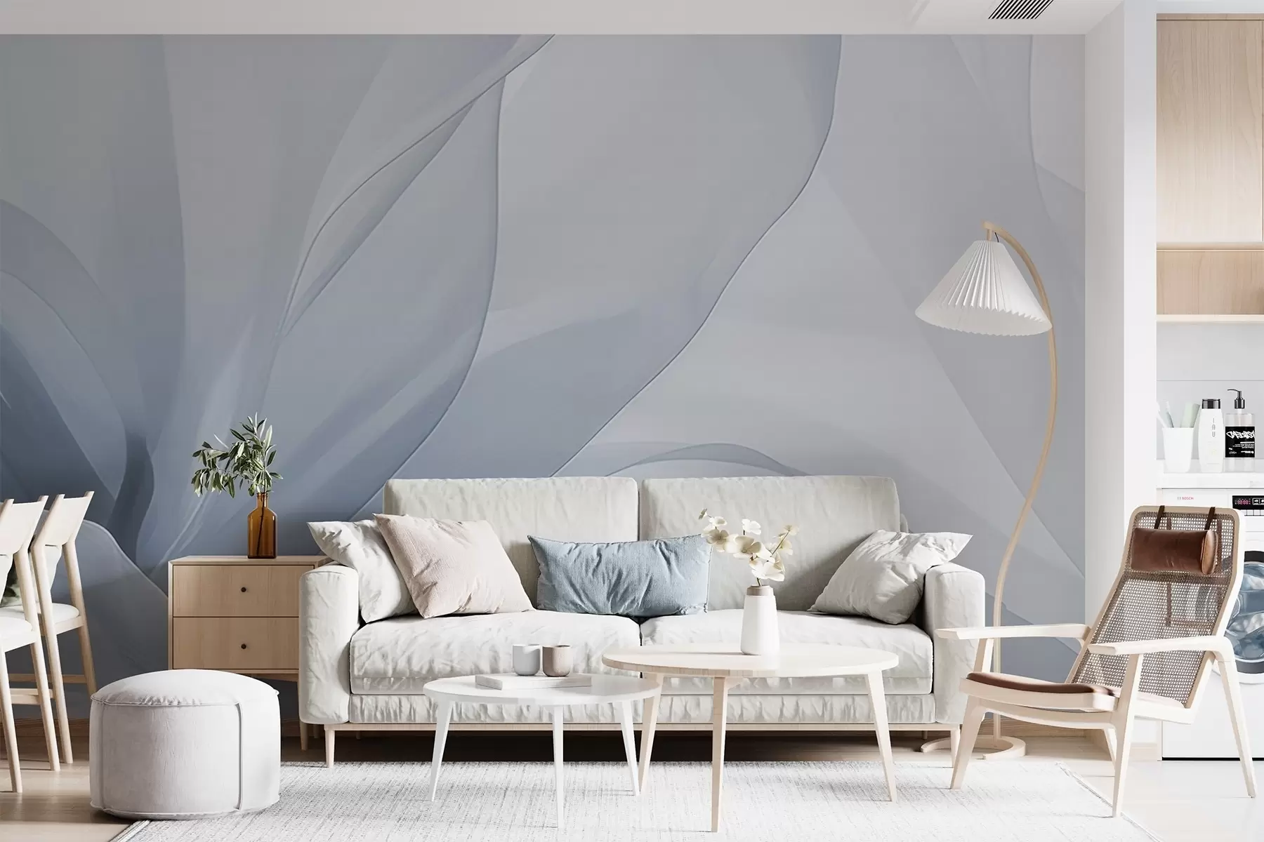 wall murals Abstract flower w04435v2