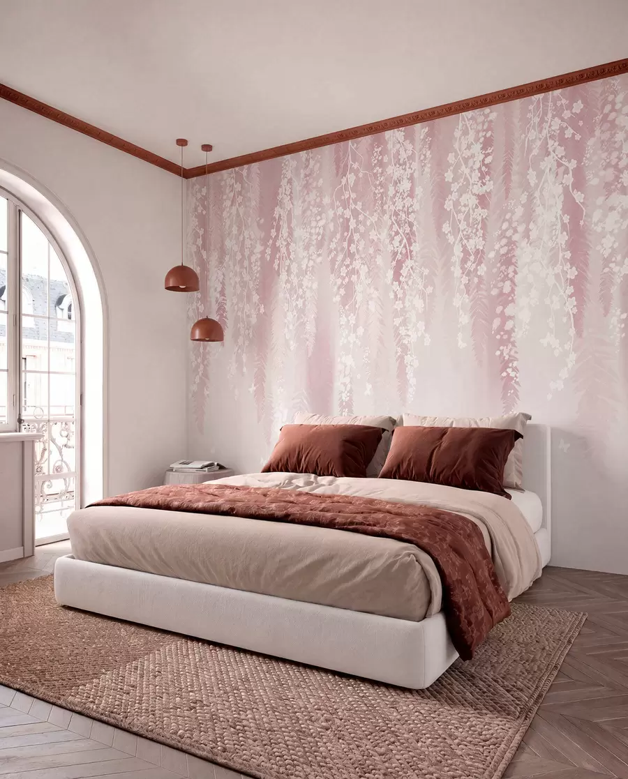 wall murals Blossom Curtain on Rose w04417v1