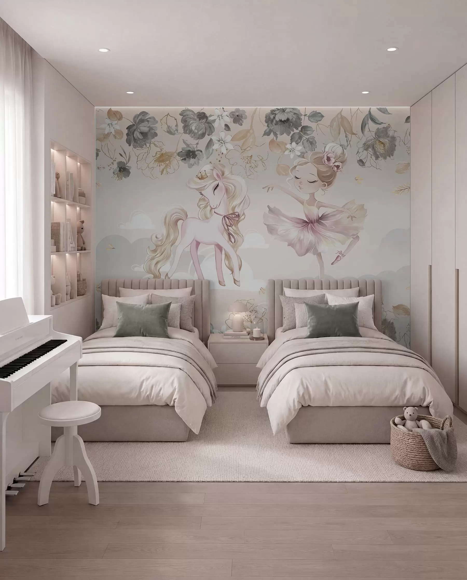 Wall Mural Photo Wallpaper Pony and Ballet w04419