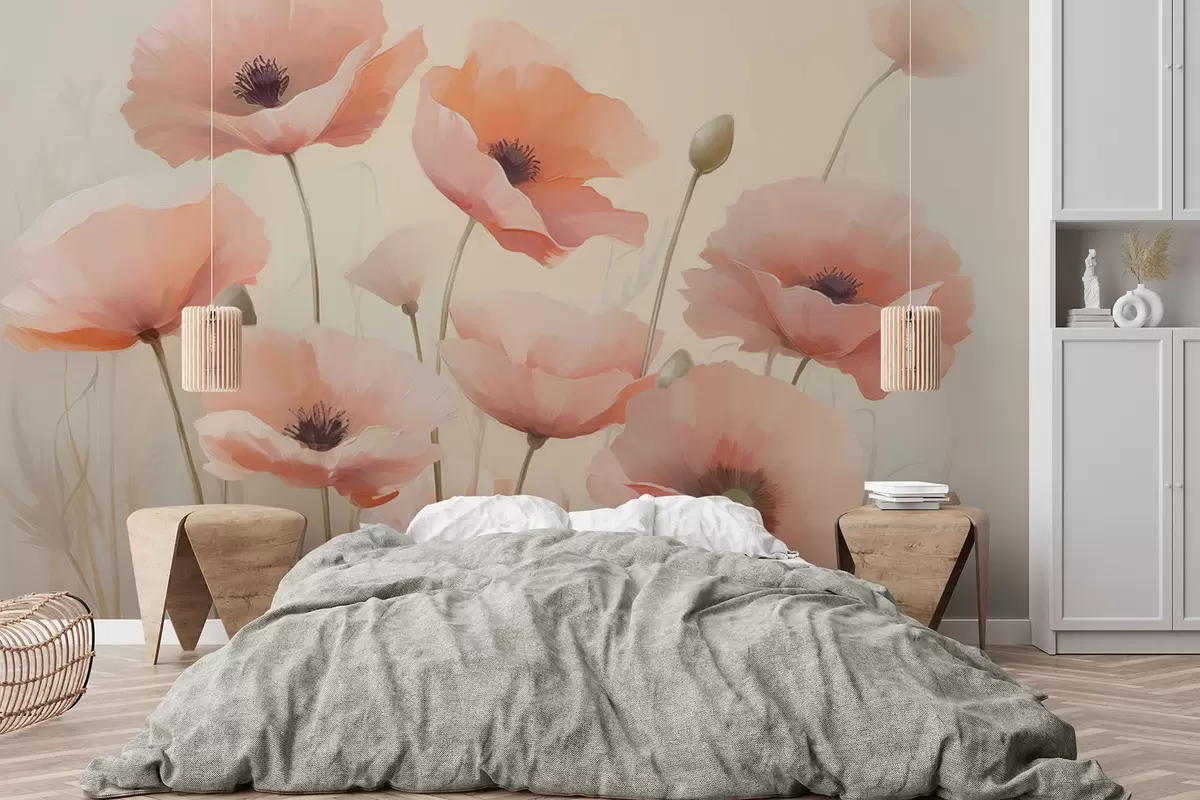 Wall Mural Photo Wallpaper Poppies w04462