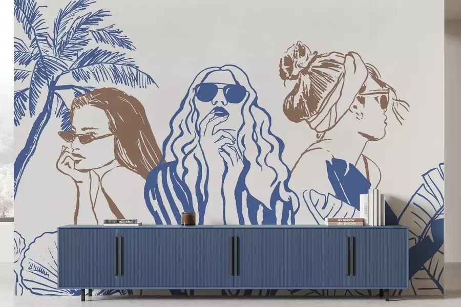 Wall Mural Photo Wallpaper Girls w04463