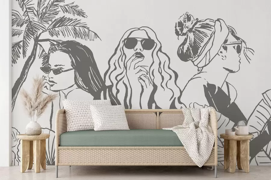 Wall Mural Photo Wallpaper Girls w04463v1