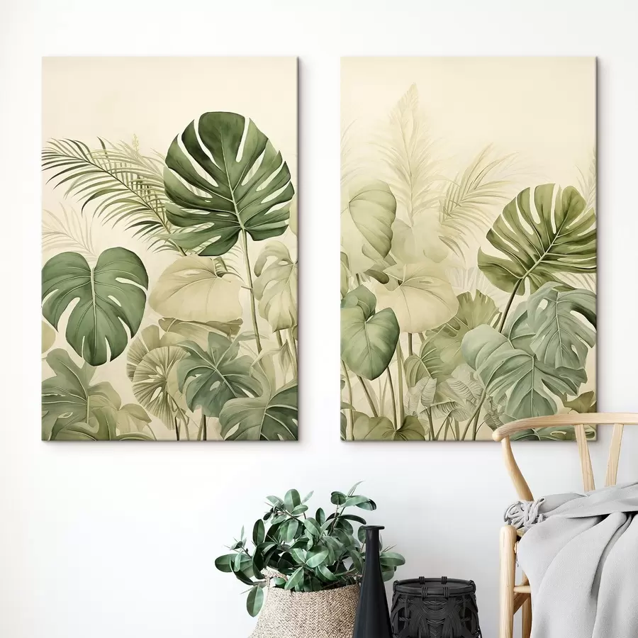 wall murals Variety of Tropical Leaves m00669