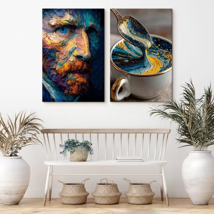 wall murals Picasso and abstraction in a cup in oil painting style m00639