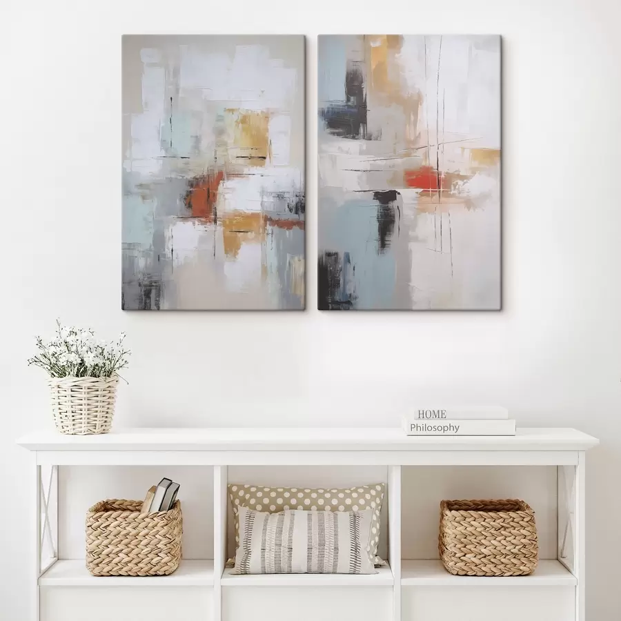 wall murals Abstraction imitation of painting and abrasions m00667