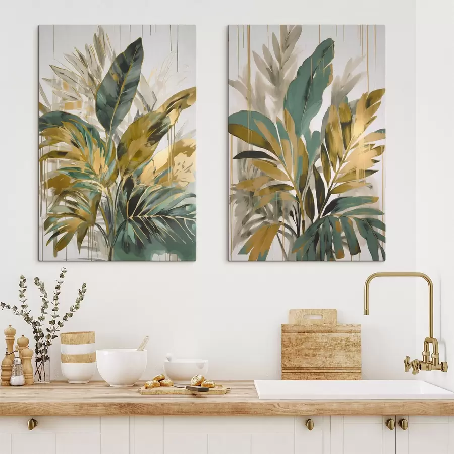 wall murals Abstract tropical leaves m00671