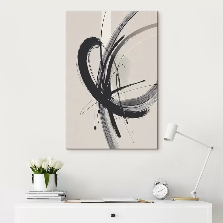 murales Pinceladas minimalistas abstractas s45582