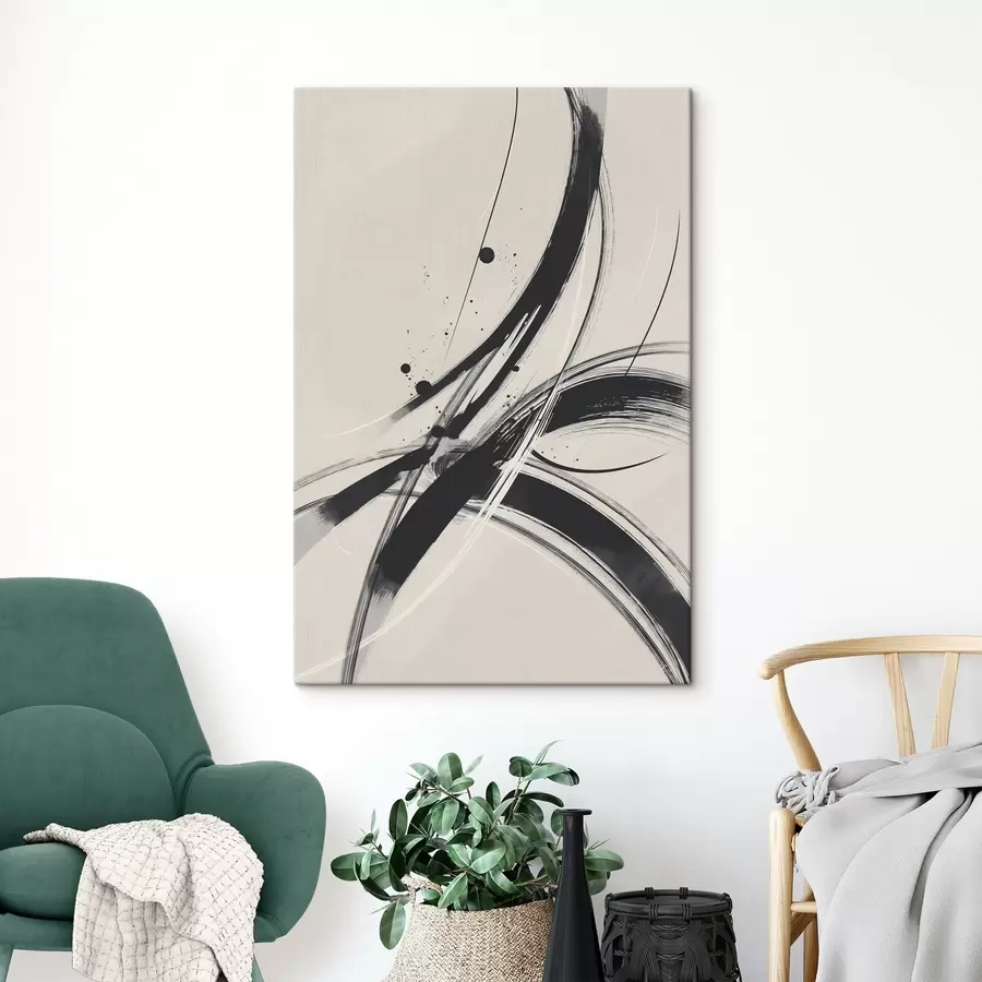 wall murals Abstract minimalist brush strokes s45583