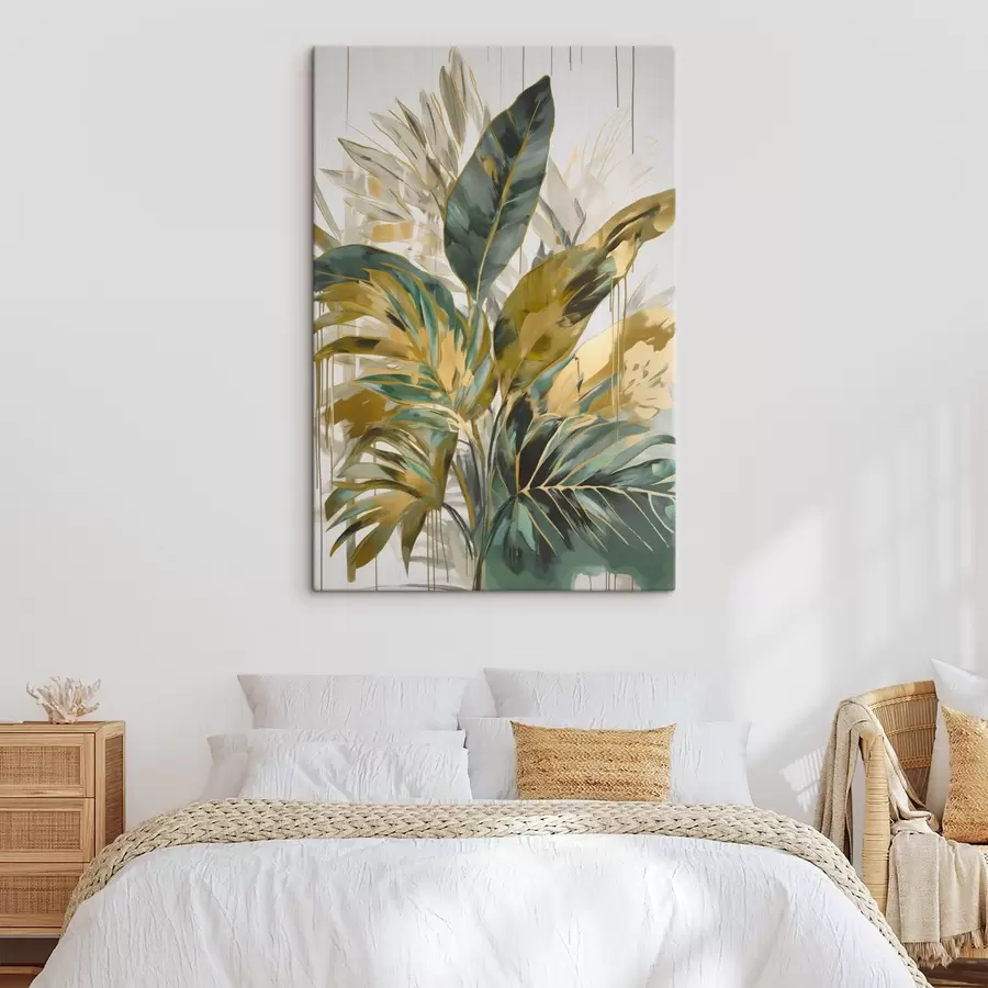 wall murals Abstract tropical leaves s45589