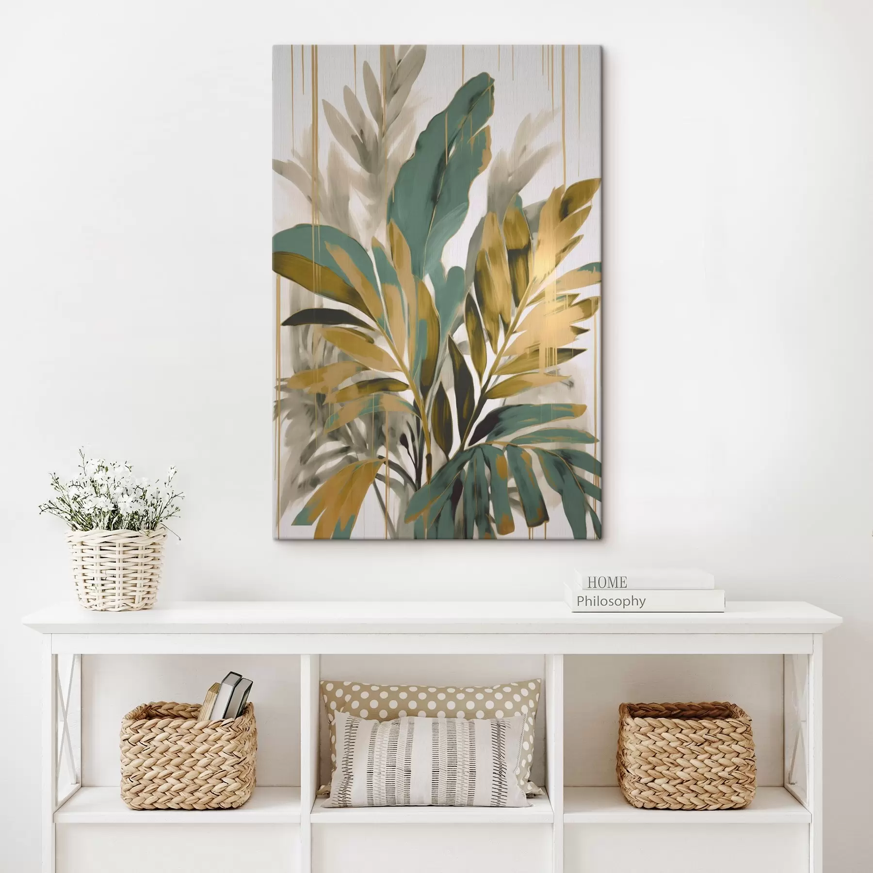 wall murals Abstract tropical leaves s45590