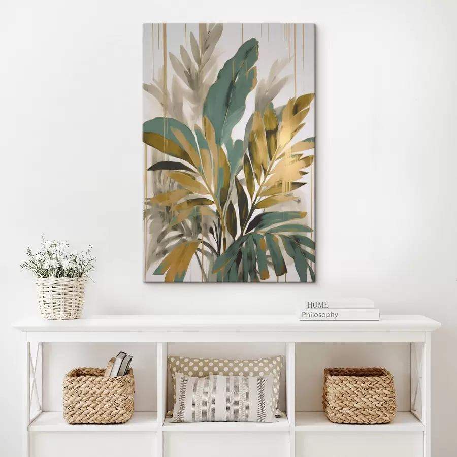 wall murals Abstract tropical leaves s45590