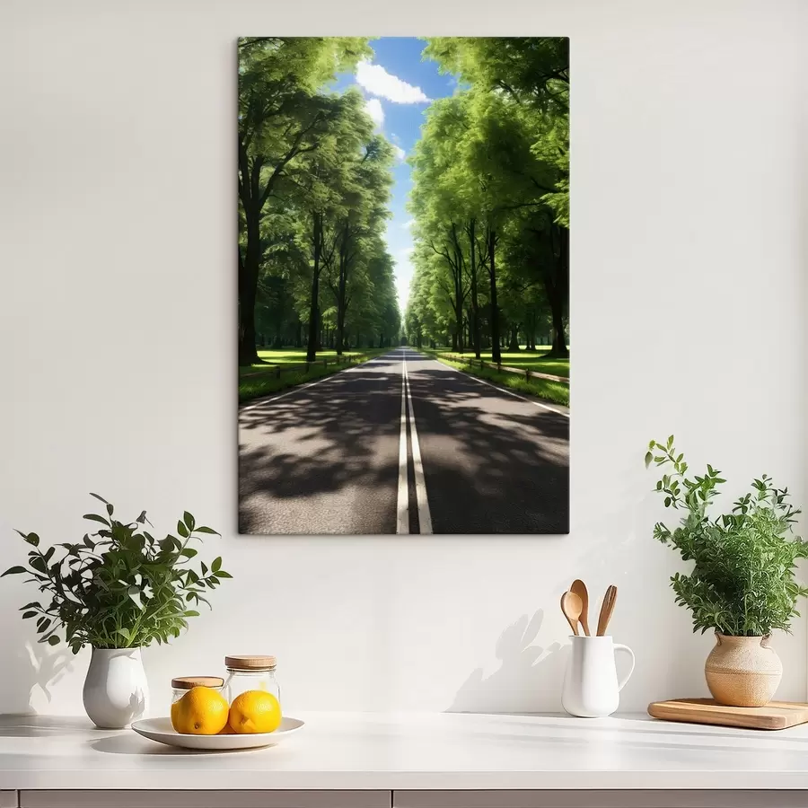 wall murals Miniature landscape with a waterfall in a glass ball s45505