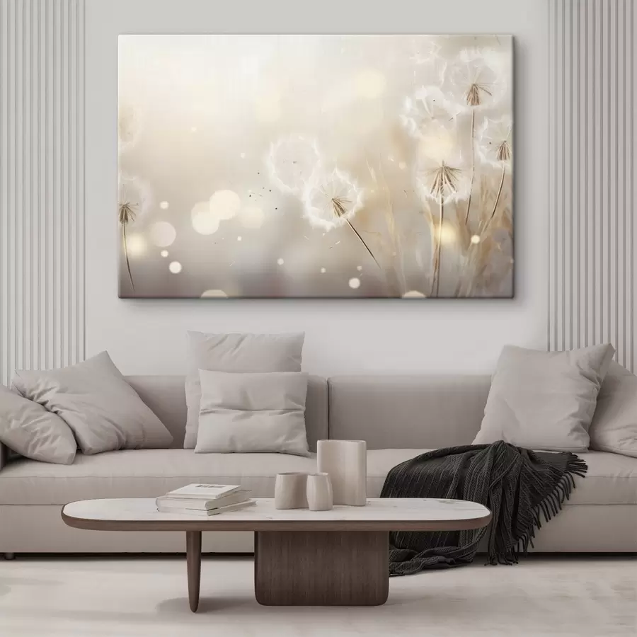 wall murals Delicate dandelions in bright light s45519