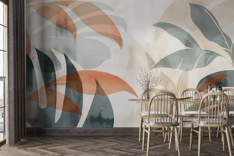 peintures murales Feuilles de palmier w04482